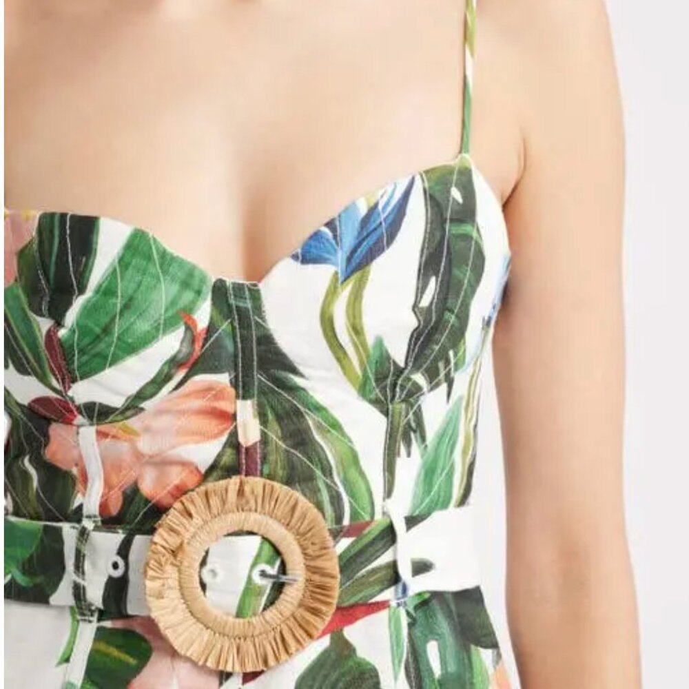 NWT Farm Rio Linen Blend Mini Dress Sz XL - Picture 3 of 9